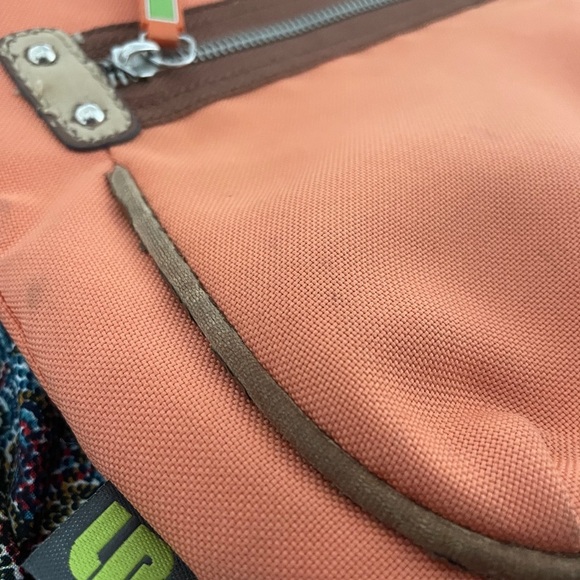 Lily Bloom Orange and Brown Crossbody Bag with Silver Accents - Picture 4 of 4